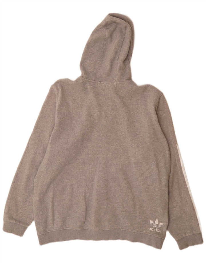 Adidas Herre grafisk hættetrøje med lynlås XL Grå
