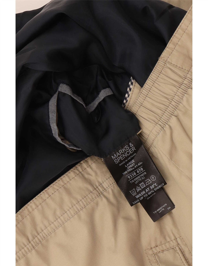 Marks & Spencer Bomber Jacket UK 40 Large Beige Polyester