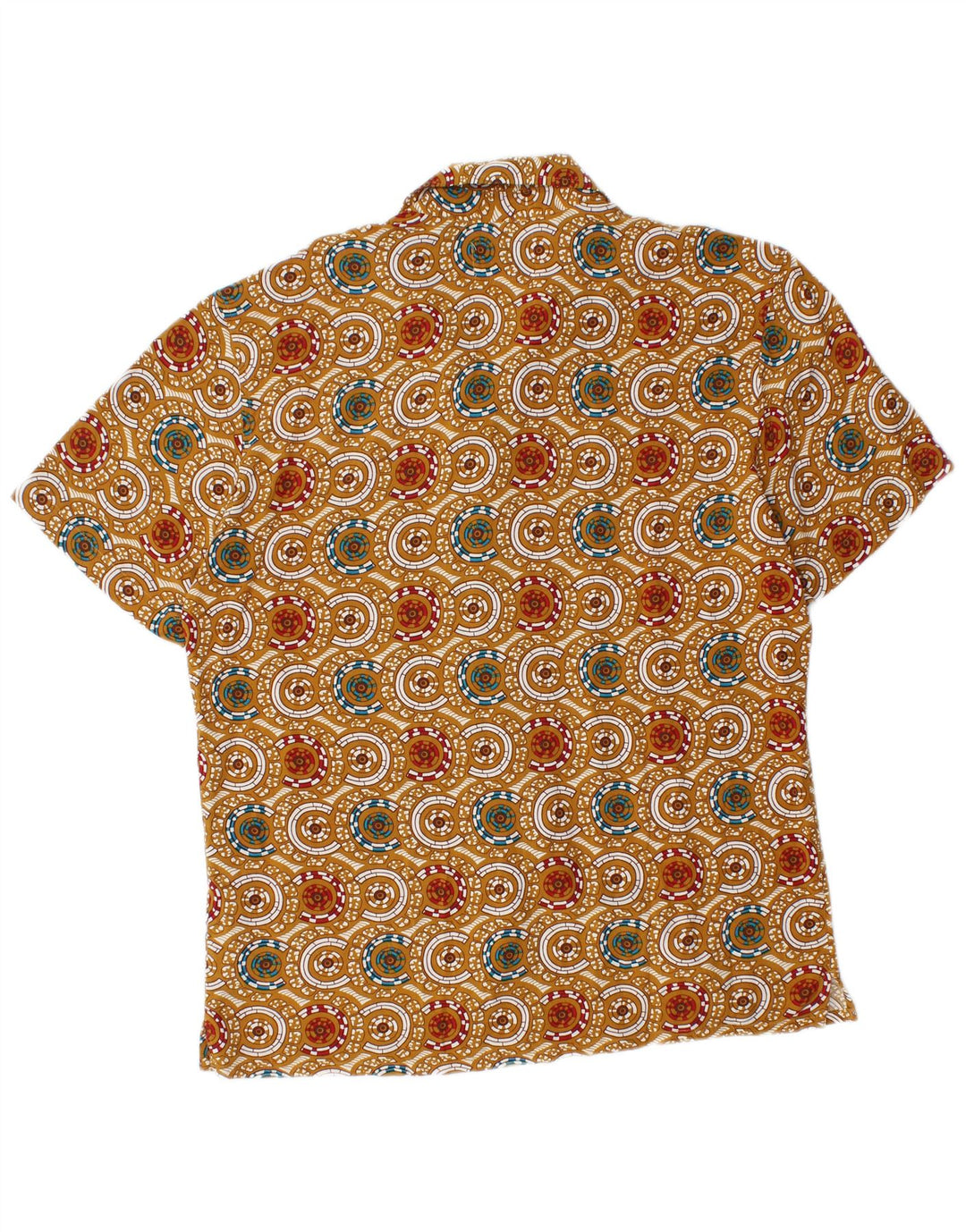 Pull & Bear Kortærmet Herreskjorte Medium Beige Geometrisk Viscose