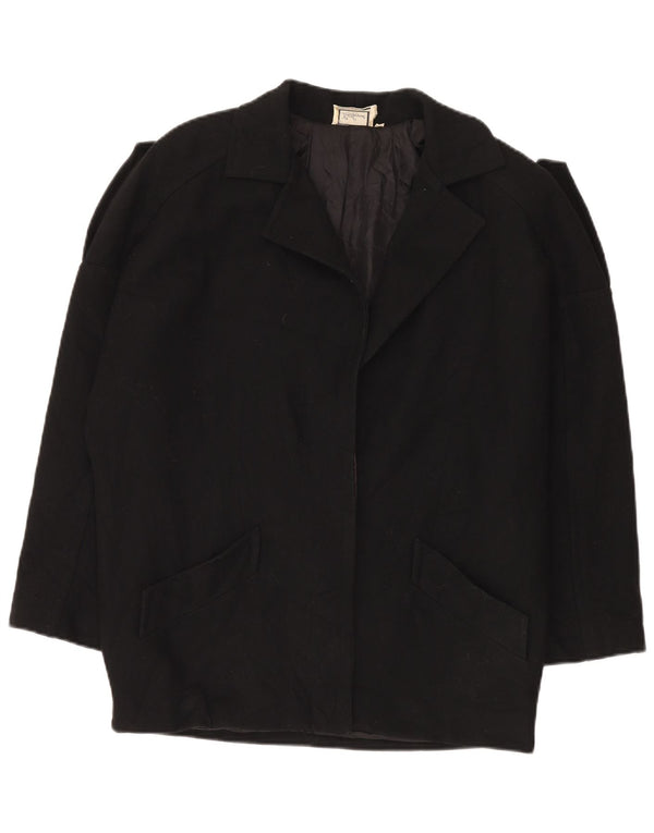 Luisa Spagnoli Dame Oversized Military Blazer Jacket UK 10 Small Black