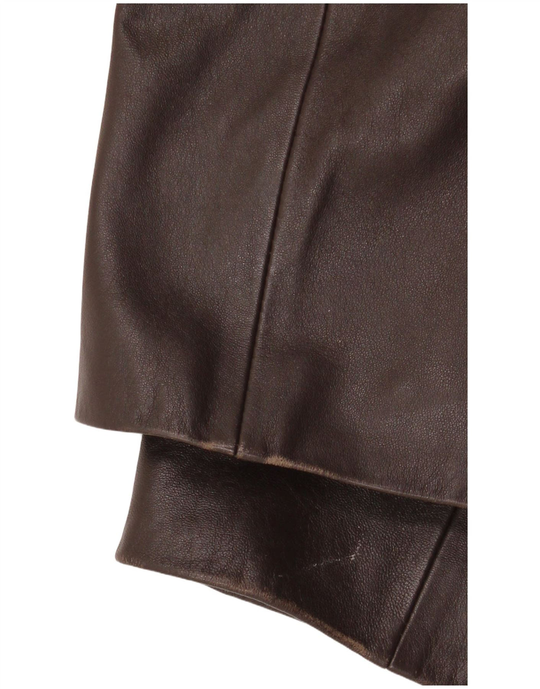 Vintage dame 3-knaps læder blazerjakke UK 18 XL brunt læder