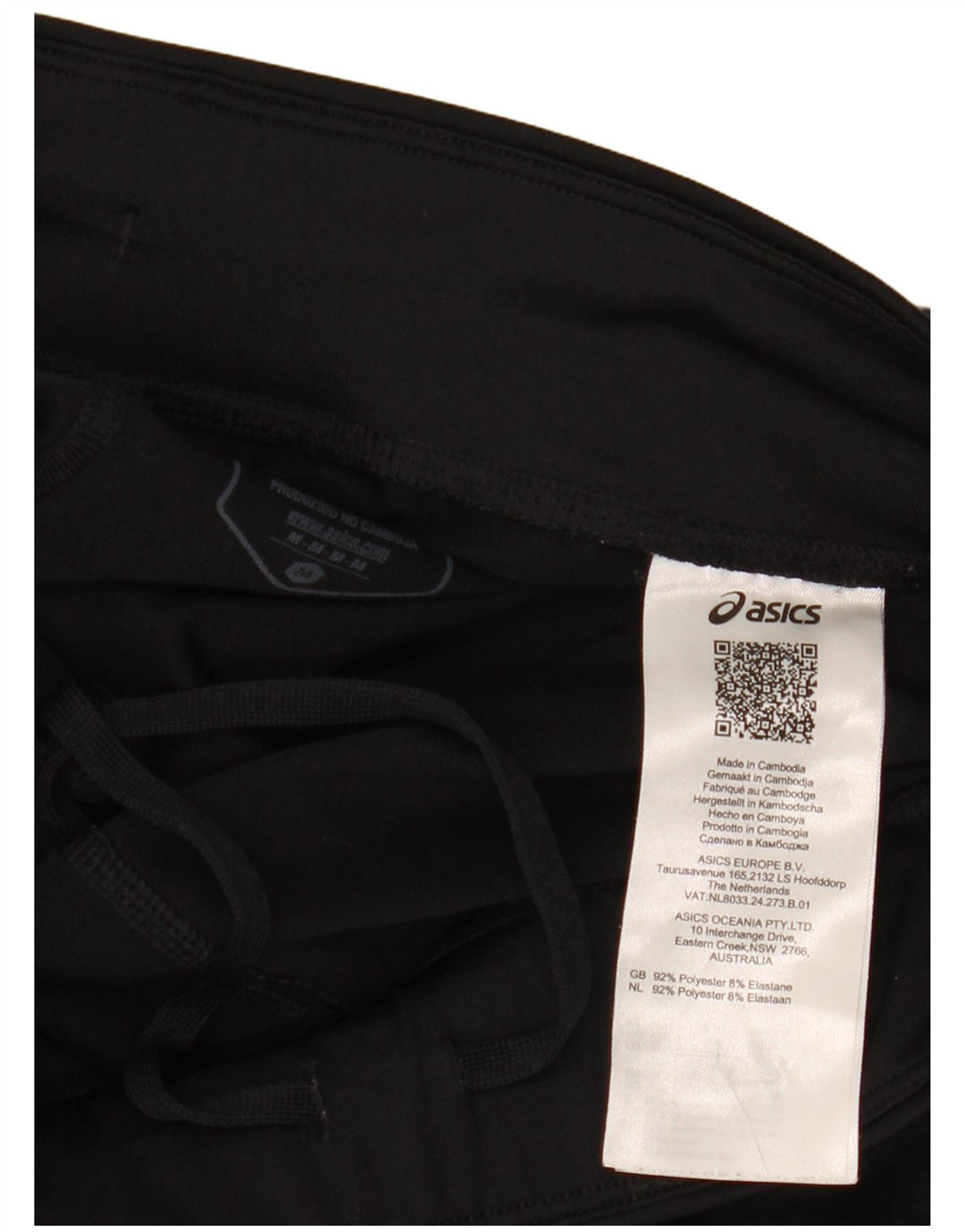 Asics Dame Capri Leggings UK 12 Medium Sort Polyester