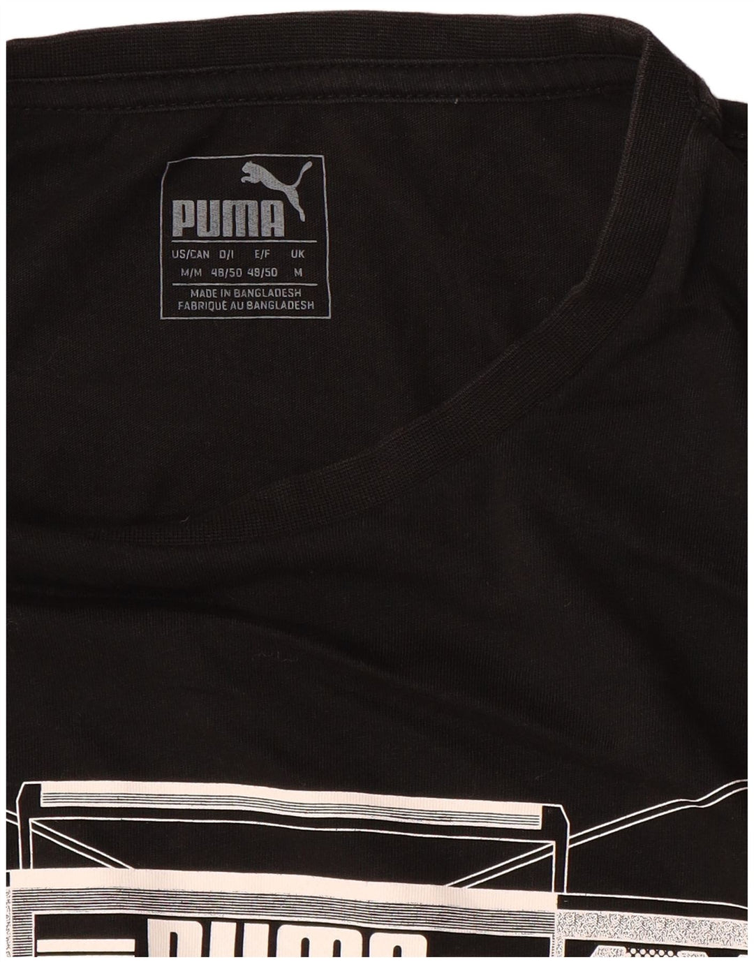 PUMA Grafisk T-shirt til mænd, medium sort