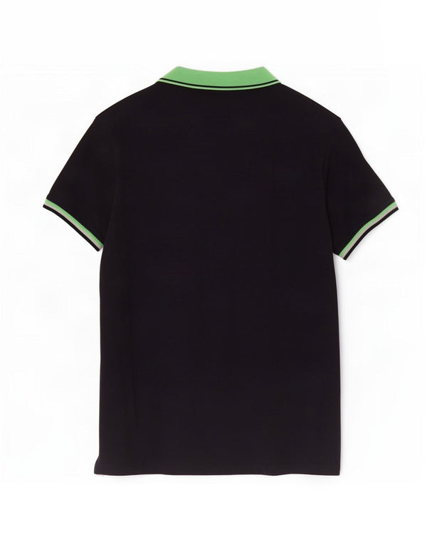 Champion Mens Rugby Polo Shirt Medium Navy Blue Striped Cotton
