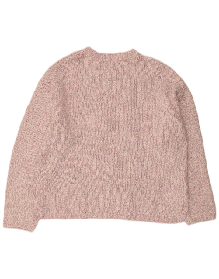 MARKS & SPENCER Dame sweater med rund hals, UK 18 XL Pink Flecked