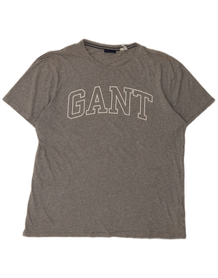 Gant Grafisk T-shirt top til mænd, stor grå bomuld