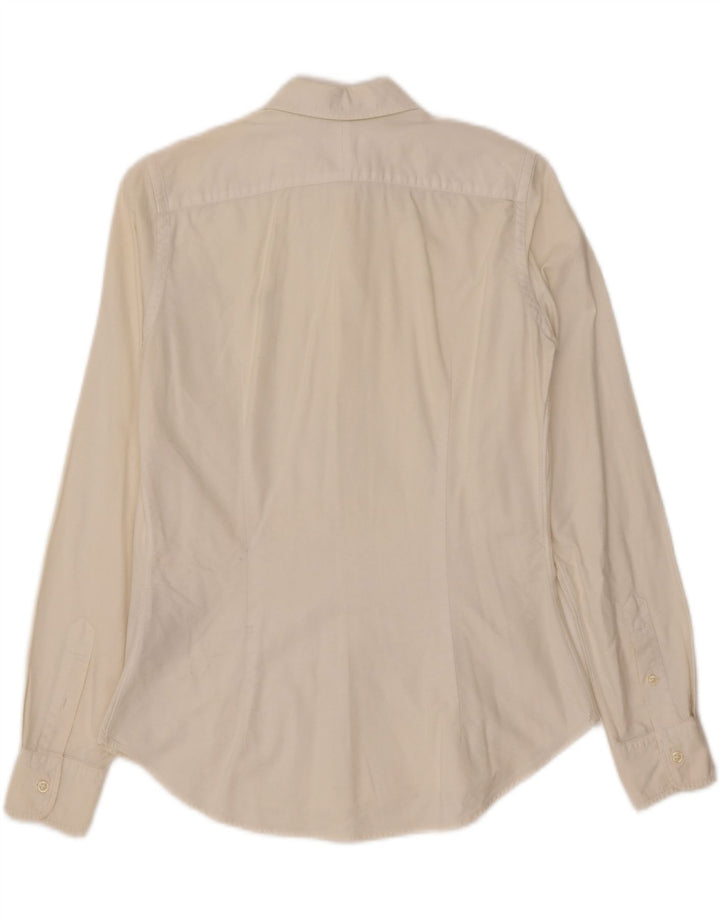 RALPH LAUREN Womens Shirt US 6 Medium White Cotton