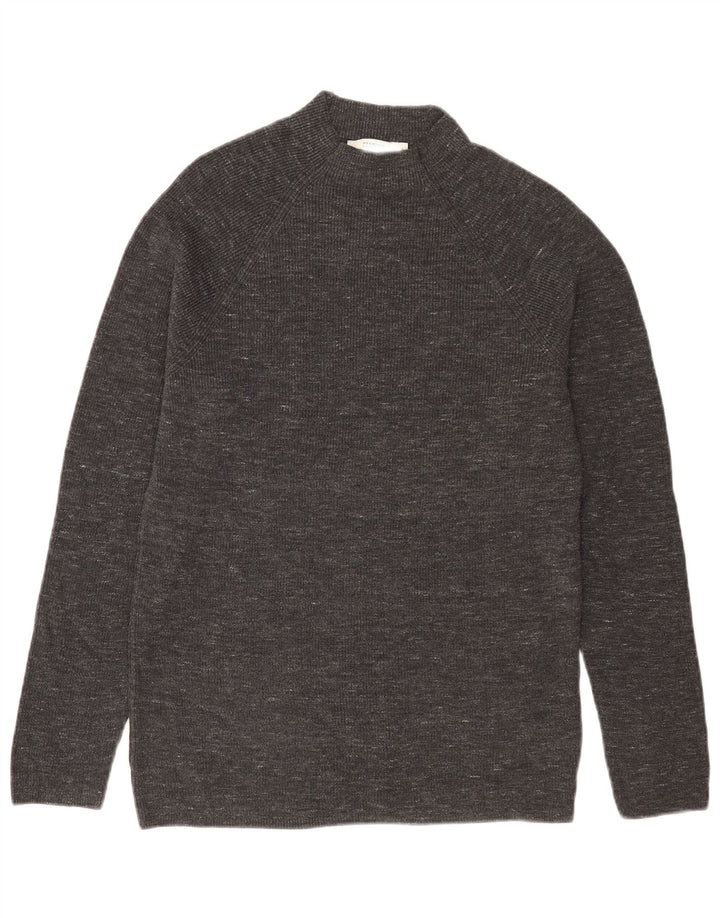 Jack & Jones Herre Turtle Neck Jumper Sweater Stor grå Flecked Bomuld