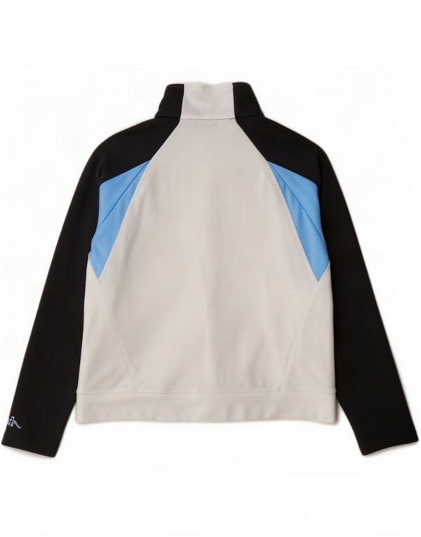 Kappa træningsdragt topjakke til kvinder UK 16 Large White Colourblock Polyester