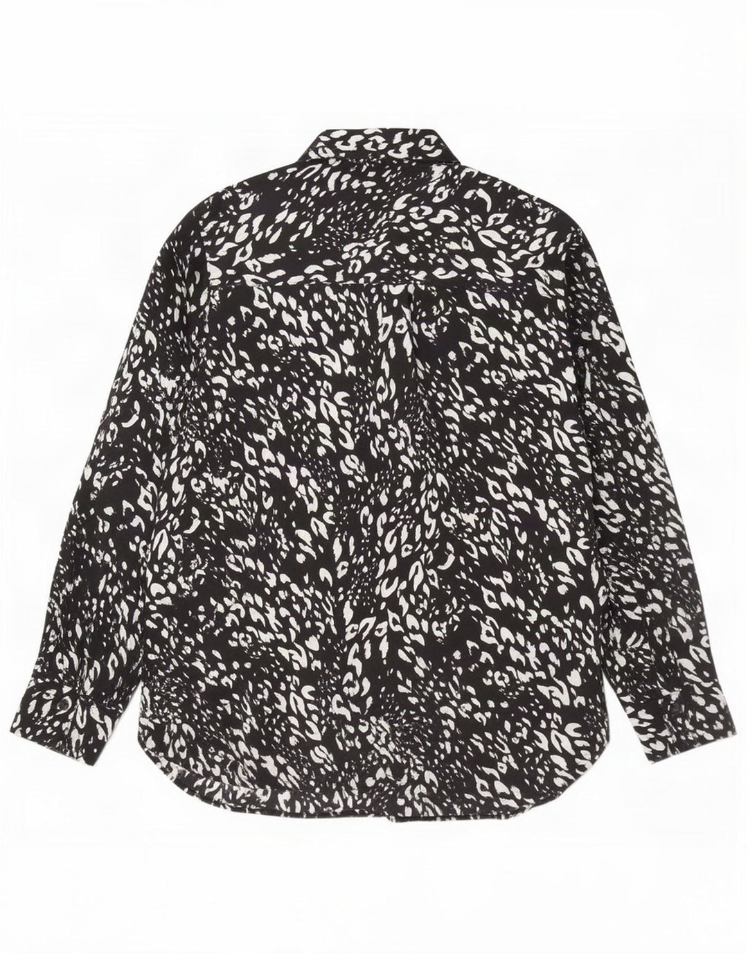 Marks & Spencer Dameskjortebluse UK 12 Medium Black Animal Print