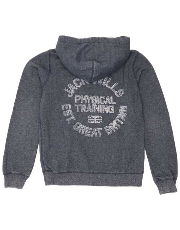 Jack Wills Dame hættetrøje Jumper UK 12 Medium Navy Blue Flecked Bomuld