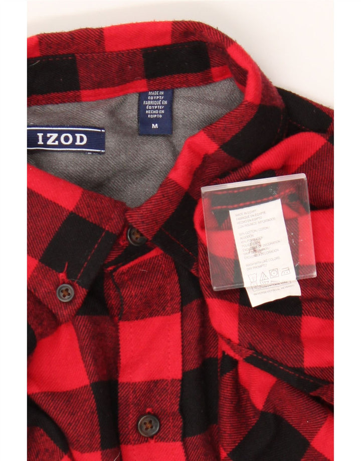 Izod Flanelskjorte til mænd Medium rød ternet bomuld