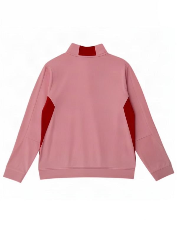 Crew Clothing Dame Pullover Træningsdragt Top UK 16 Large Pink Colourblock