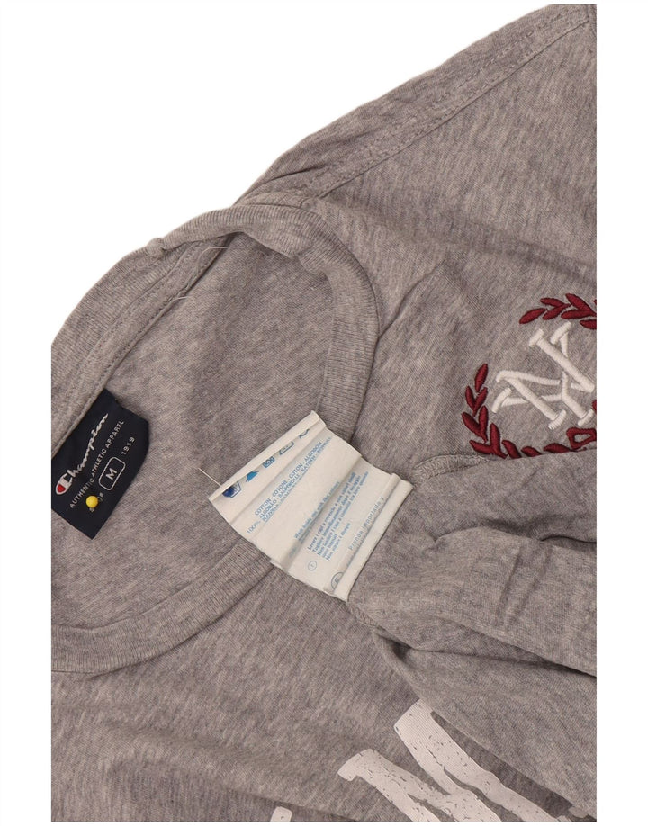Champion Herre Rochester Grafisk T-Shirt Top Medium Grey Flecked Bomuld