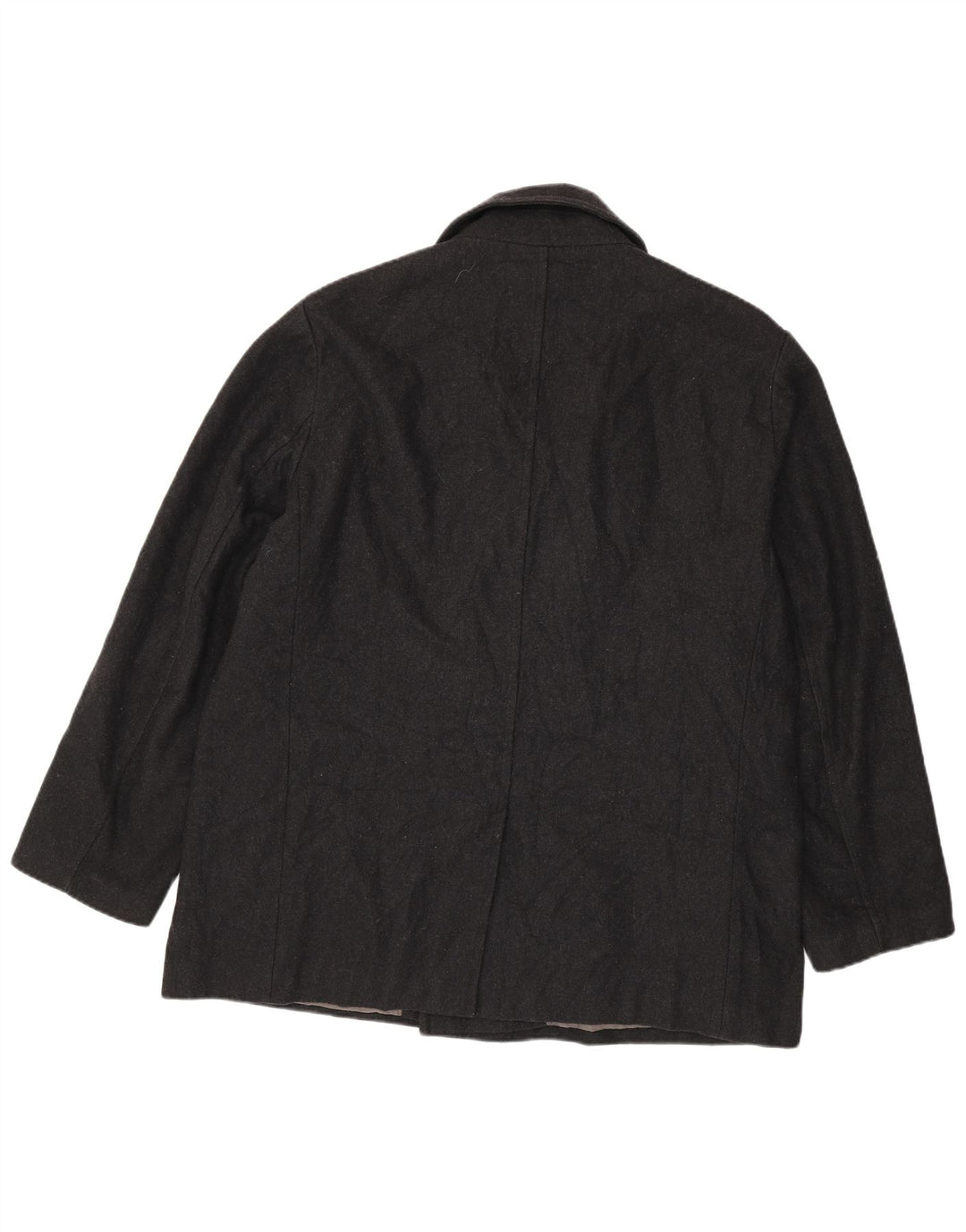 Calvin Klein Herre Pea Coat UK 42 XL Sort Uld