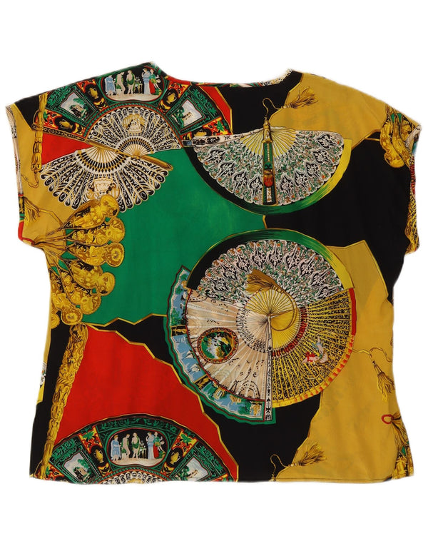 MARINA RINALDI Dame Oversized bluse Top Størrelse 23 Medium Flerfarvet