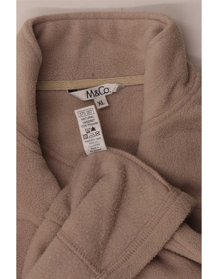 M&Co Dame Fleecejakke UK 18 XL Beige Polyester