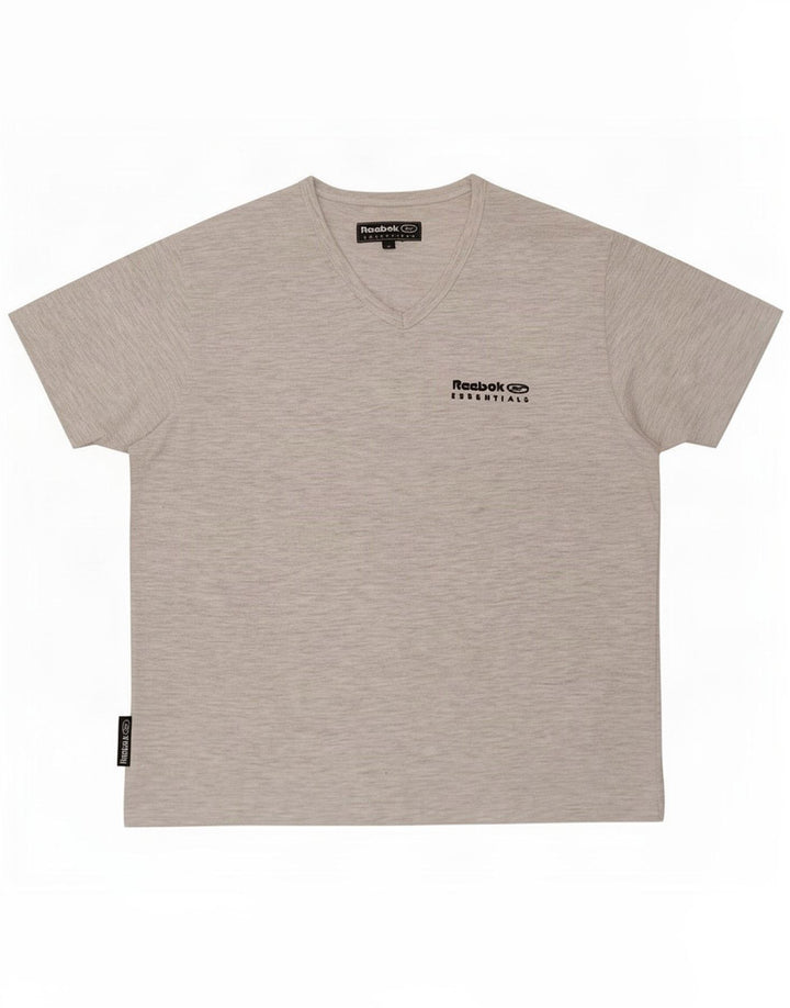 Reebok Dame T-Shirt Top UK 12 Medium Grå Polyester