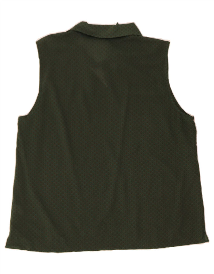 J. CREW Womens Sleeveless Blouse Top UK 16 Large  Green Argyle/Diamond Vintage J. Crew and Second-Hand J. Crew from Messina Hembry 