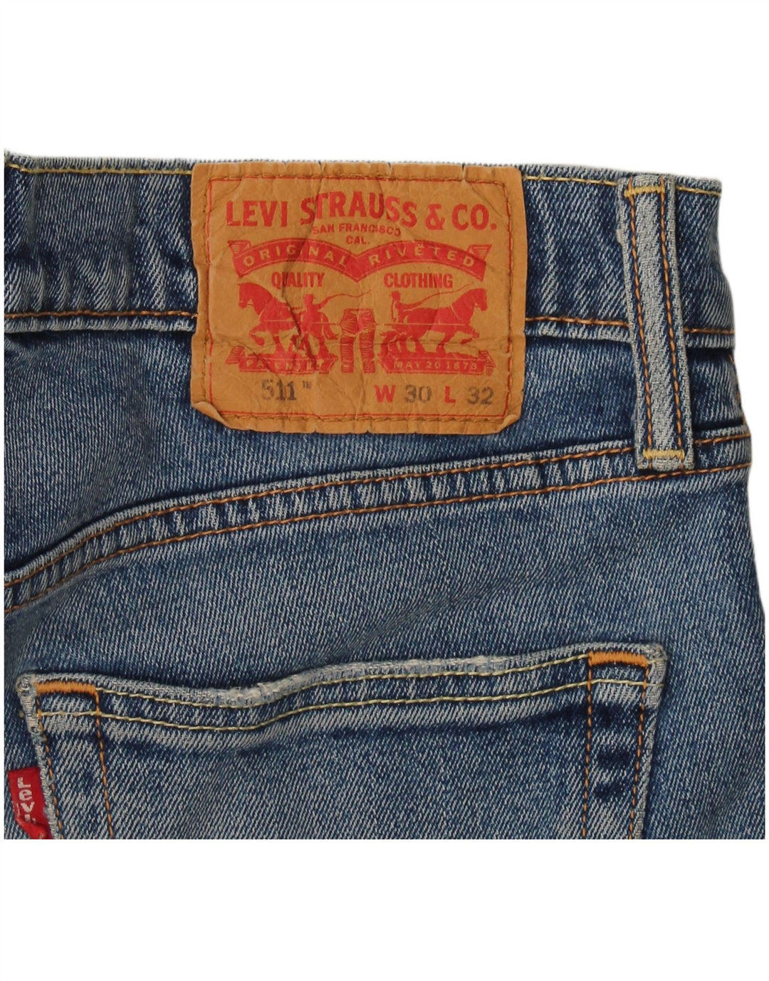 Levi's Herre 511 Slim Jeans W30 L32 Blå Bomuld