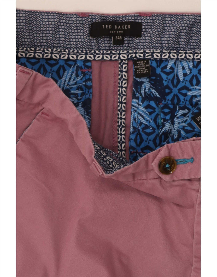 Ted Baker Herre Regular Chino Shorts W34 Large Pink Bomuld