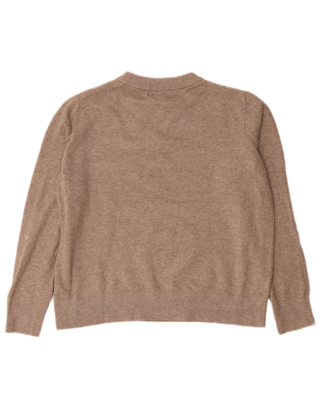 Marks & Spencer dametrøjetrøje med rund hals DK 14 mellemgrå polyester