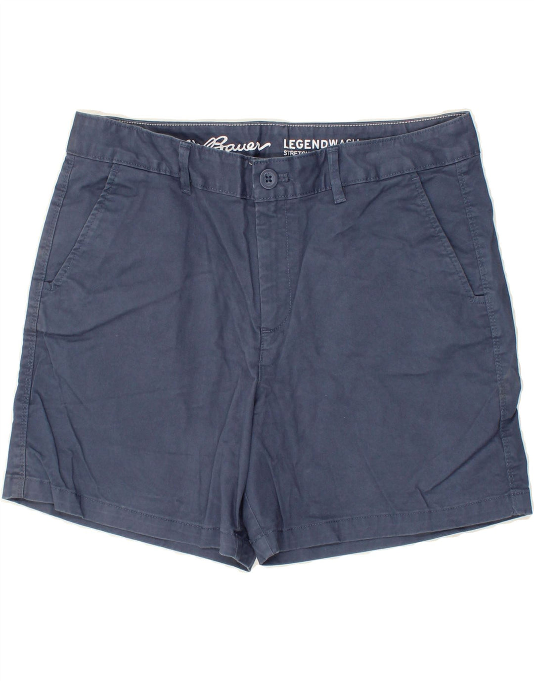 EDDIE BAUER Womens Slightly Curvy Chino Shorts US 10 Large W34 Navy Blue Vintage Eddie Bauer and Second-Hand Eddie Bauer from Messina Hembry 