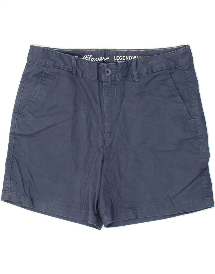 EDDIE BAUER Womens Slightly Curvy Chino Shorts US 10 Large W34 Navy Blue Vintage Eddie Bauer and Second-Hand Eddie Bauer from Messina Hembry 