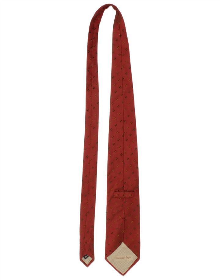 Ermenegildo Zegna Herre Slips One Size Rød Geometrisk Silke Classic
