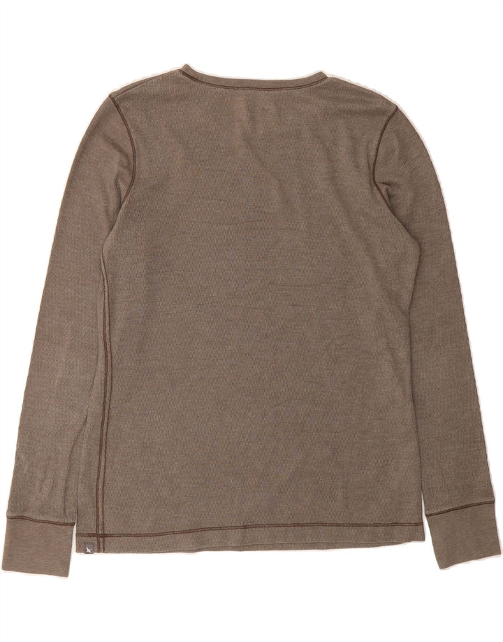 EDDIE BAUER Womens Top Long Sleeve UK 16 Large Brown Cotton Vintage Eddie Bauer and Second-Hand Eddie Bauer from Messina Hembry 