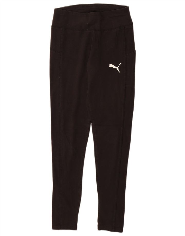 PUMA Womens Leggings UK 8 Small Black Bomuld