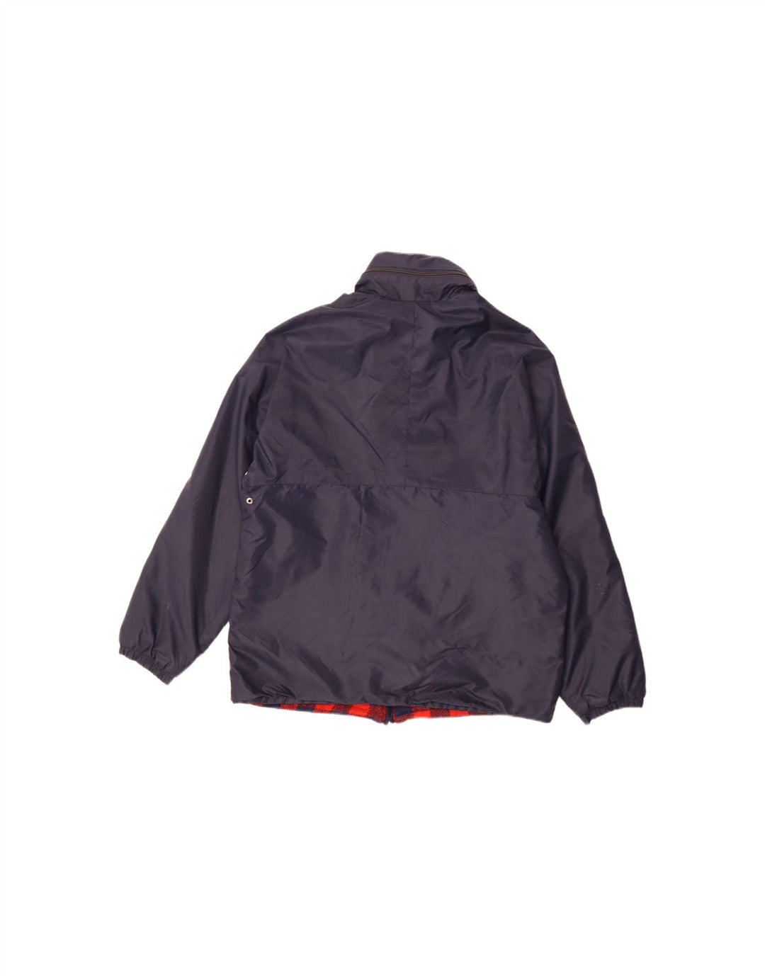 K-WAY Mens Hooded Windbreaker Jacket UK 36 Small Navy Blue Vintage K-Way and Second-Hand K-Way from Messina Hembry 