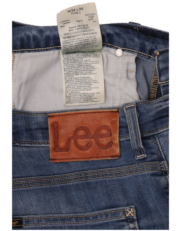 Lee Mens Powell Slim Jeans W34 L28 Blå Bomuld