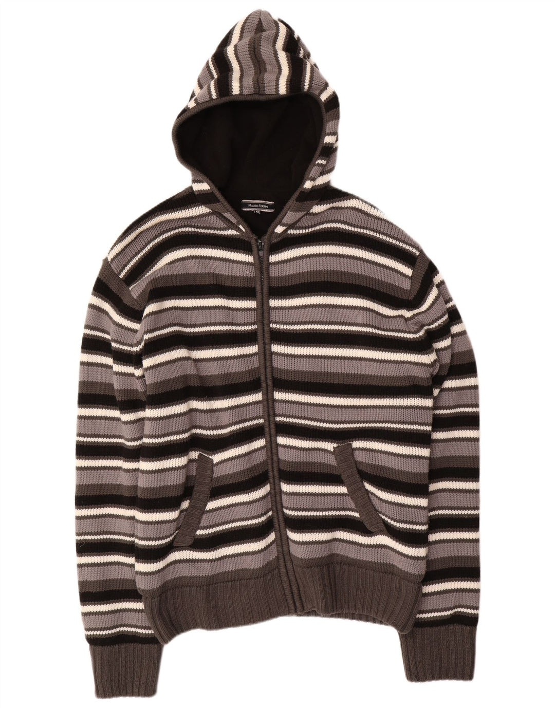 MAURO FERRINI Herre hættecardigantrøje 2XL Flerfarvet Stribet