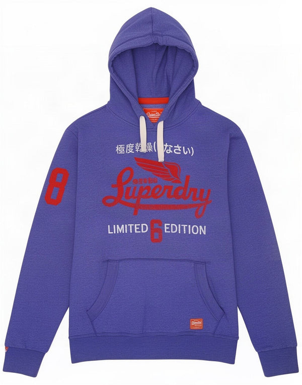Superdry Grafisk hættetrøje til mænd 2XL Blå bomuld