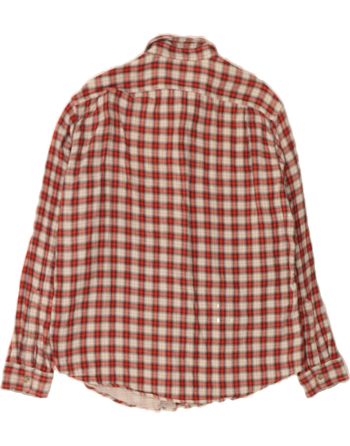 EDDIE BAUER Mens Classic Fit Flannel Shirt XL Red Check Cotton Vintage Eddie Bauer and Second-Hand Eddie Bauer from Messina Hembry 