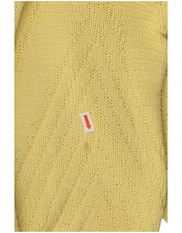 BRIAN SCOTT Herre V-hals sweater str. 48 2XL Gul Argyle/Diamant