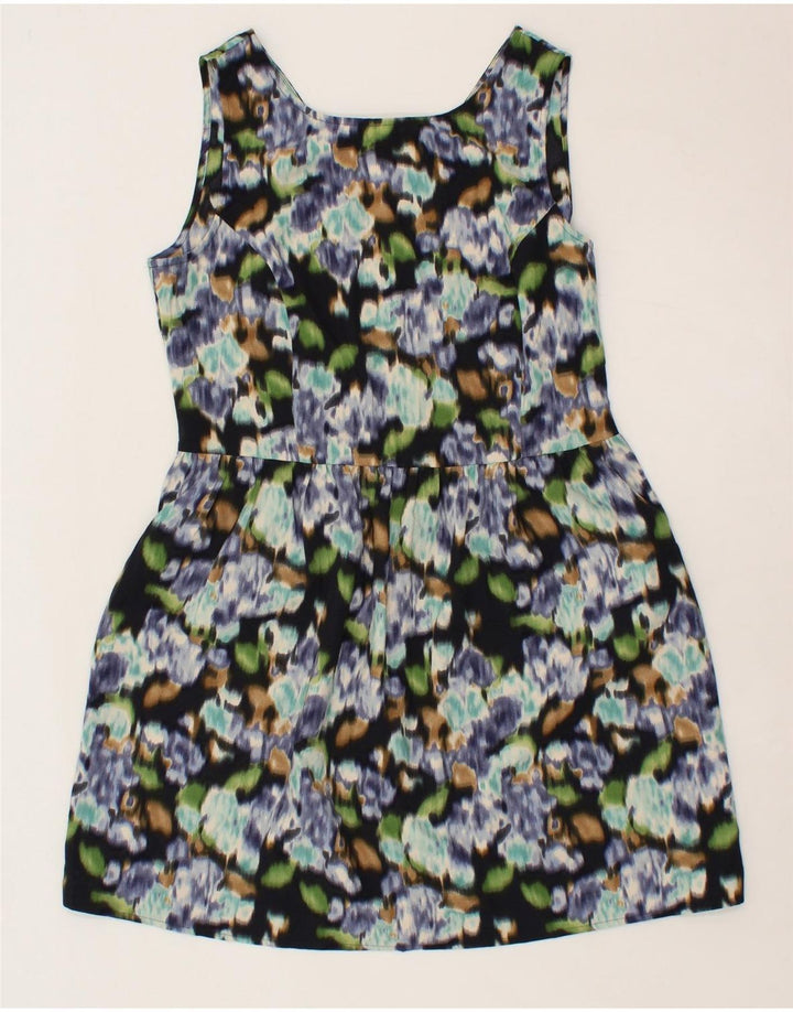 VINTAGE Womens Sleeveless A-Line Dress UK 10 Small Multicoloured Polyester Vintage Vintage and Second-Hand Vintage from Messina Hembry 