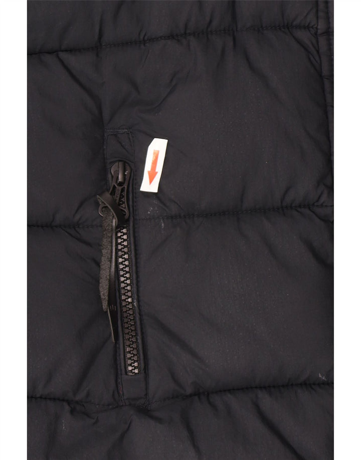 Superdry polstret jakke til kvinder UK 8 Lille sort nylon