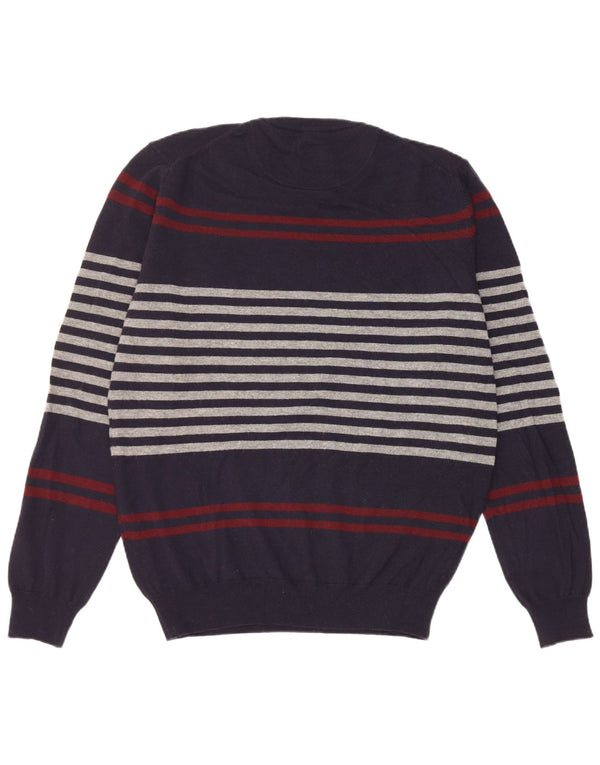 Marina Yachting Mens Crew Neck Jumper Sweater XL Navy Blue Striped