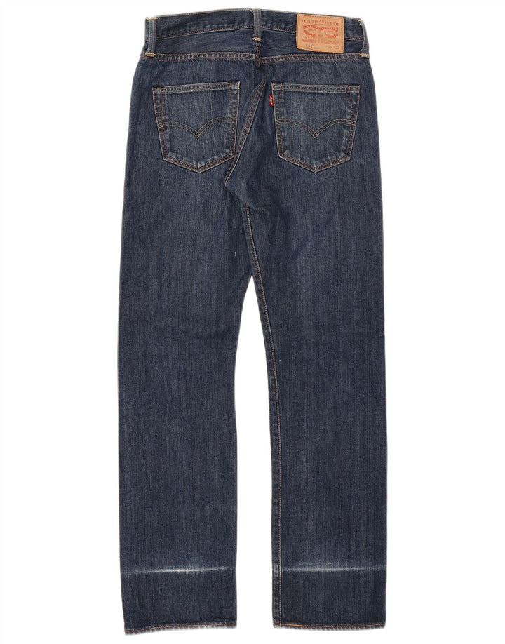 LEVI'S Herre 501 Straight Jeans W30 L32 Marineblå Bomuld