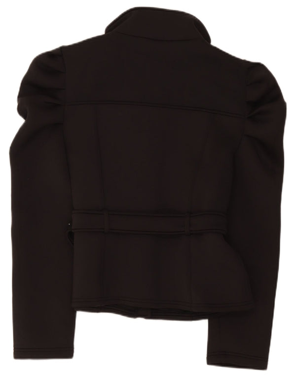Zara Womens Bomber Jacket UK 14 Large Black Polyester
