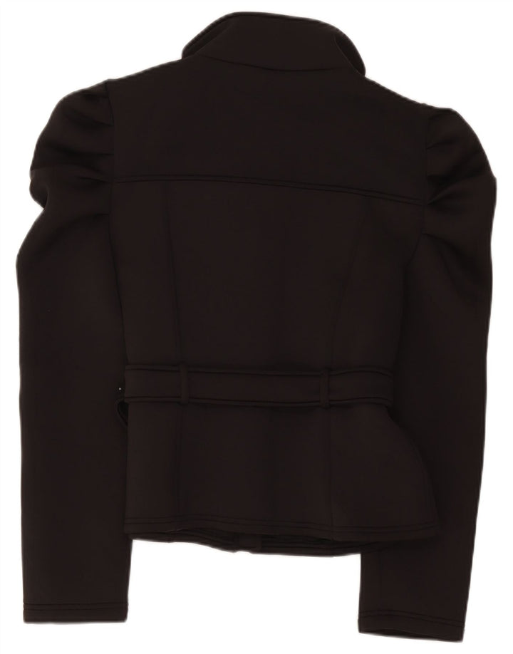 Zara Womens Bomber Jacket UK 14 Large Black Polyester