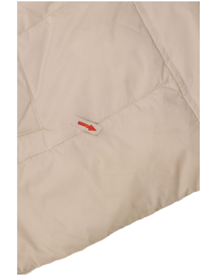 Replay Kvinders Grafisk Oversized Polstret Jakke UK 6 XS Hvid Polyester