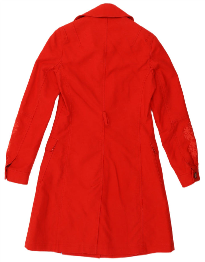 Oilily Damemønstret Regular Fit Overfrakke EU 36 Small Red Paisley Cotton