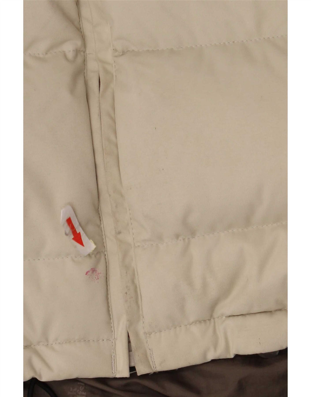 Jack Wolfskin Dame Hætte Polstret Jakke UK 10 Lille Beige Polyamid