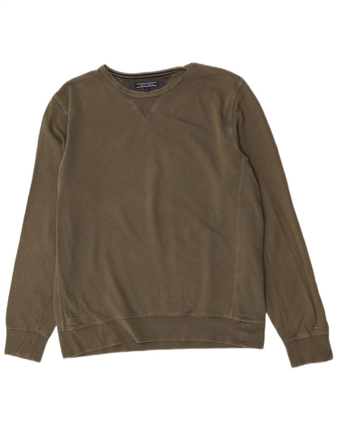 Tommy Hilfiger Herre Sweatshirt Jumper XL Khaki Bomuld