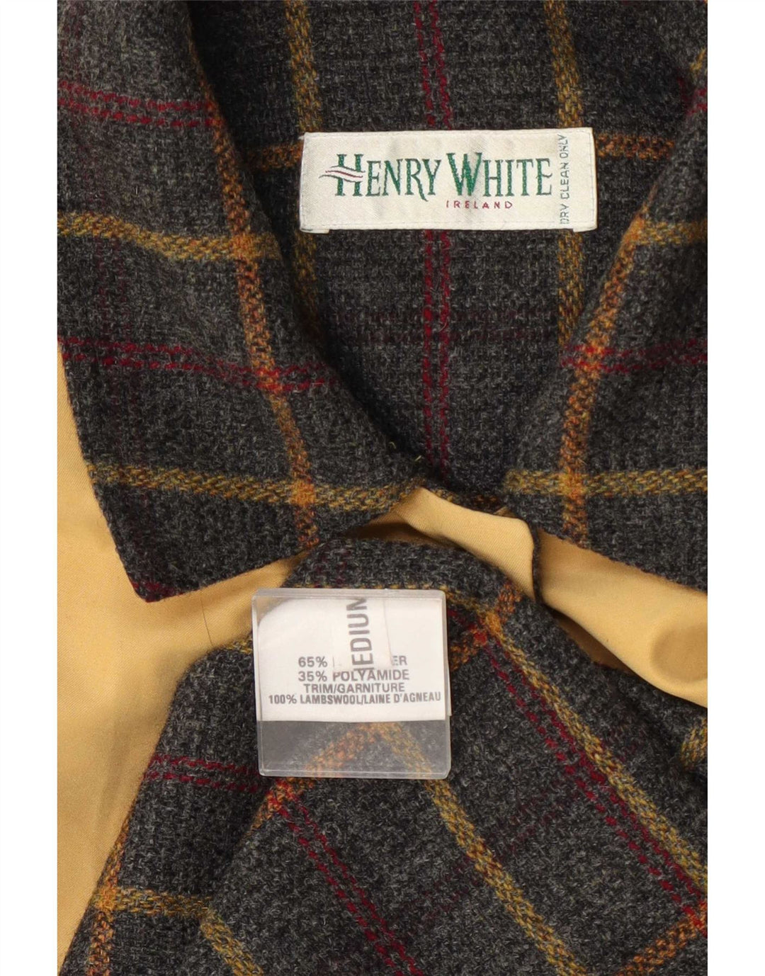 Henry White Dame Overfrakke UK 14 Medium Gul Ternet Polyester