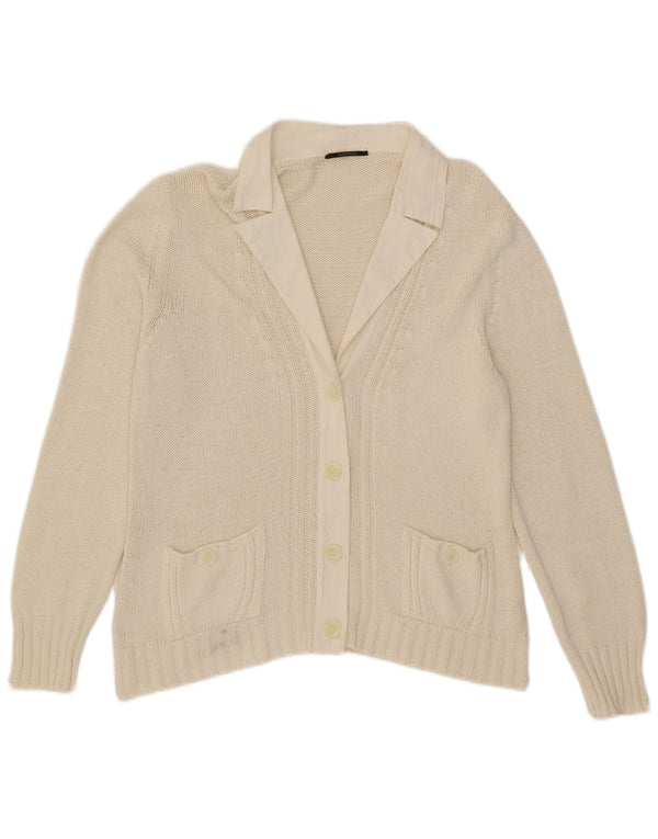 Glenfield Womens Cardigan Sweater UK 18 XL White Cotton