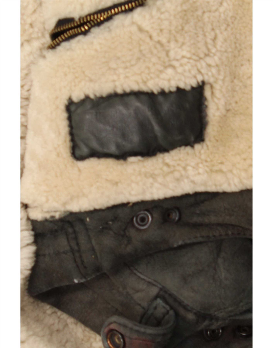 Vintage Herre Shearling Jacket IT 50 Large Black